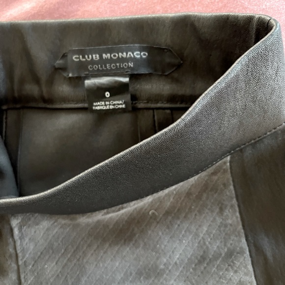 Club Monaco | Genuine Lamb/Goat Leather/Suede Pants | Worn1x | Black&Slate - Picture 3 of 9